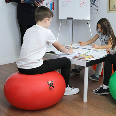 CanDo Donut Ball - Red - 30" Dia x 16" H (75 cm Dia x 40 cm H) — for Treatment and Examination Rooms