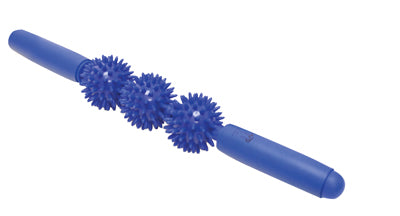 Point Relief Massage Bar - 6 x 42cm - 3 Balls Blue — for Massage Therapy and Muscle Recovery