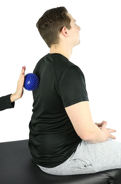 CanDo Massage Ball, 10 cm (4"), Blue — for Massage Therapy and Muscle Recovery