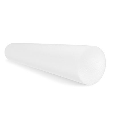 CanDo Foam Roller - White PE foam - 6" x 36" - Round — for Flexibility and Muscle Recovery