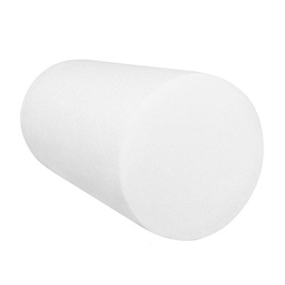 CanDo Foam Roller - White PE Foam - 6" x 12" - Round - Case of 36 — for Flexibility and Muscle Recovery