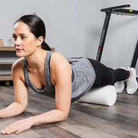 CanDo Foam Roller - White PE Foam - 6" x 12" - Round - Case of 36 — for Flexibility and Muscle Recovery