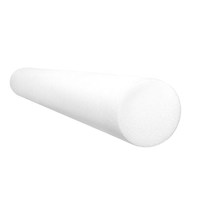 CanDo Foam Roller - White PE foam - 4" x 36" - Round — for Flexibility and Muscle Recovery