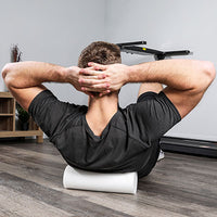 CanDo Foam Roller - White PE foam - 4" x 36" - Round — for Flexibility and Muscle Recovery