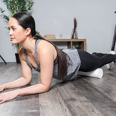 CanDo Foam Roller - White PE foam - 4" x 36" - Round — for Flexibility and Muscle Recovery