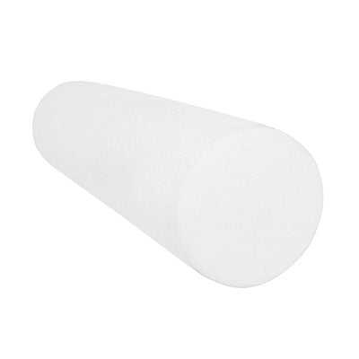 CanDo Foam Roller - Slim - White PE foam - 3" x 12" - Round — for Flexibility and Muscle Recovery