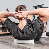 CanDo Foam Roller - Slim - White PE foam - 3" x 12" - Round — for Flexibility and Muscle Recovery