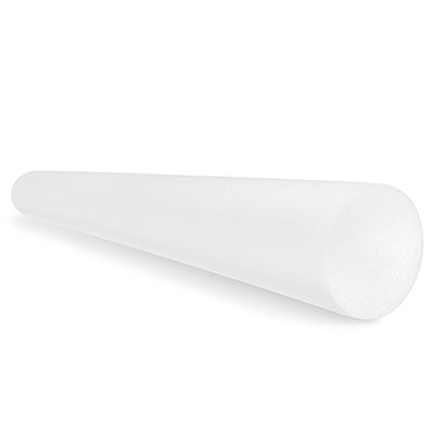 CanDo Foam Roller - White PE foam - 6" x 48" - Round — for Flexibility and Muscle Recovery