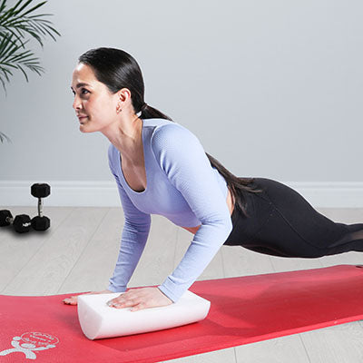 CanDo Foam Roller - White PE foam - 6" x 12" - Half-Round - Case of 72 — for Flexibility and Muscle Recovery