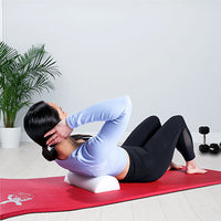 CanDo Foam Roller - White PE foam - 6" x 12" - Half-Round - Case of 72 — for Flexibility and Muscle Recovery