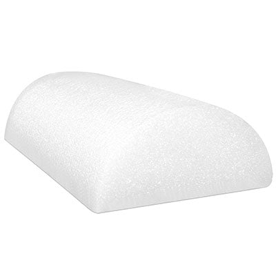 CanDo Foam Roller - White PE foam - 4" x 12" - Half-Round — for Flexibility and Muscle Recovery