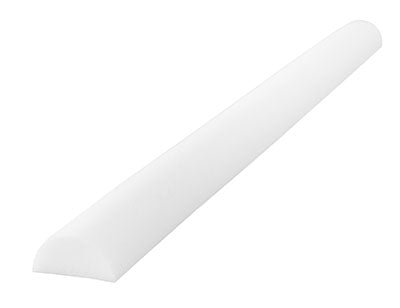 CanDo Foam Roller - Slim - White PE foam - 3" x 36" - Half-Round — for Flexibility and Muscle Recovery