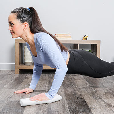 CanDo Foam Roller - Slim - White PE foam - 3" x 36" - Half-Round — for Flexibility and Muscle Recovery