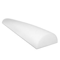 CanDo Foam Roller - White PE foam - 6" x 48" - Half-Round — for Flexibility and Muscle Recovery