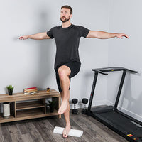 CanDo Foam Roller - White PE foam - 6" x 48" - Half-Round — for Flexibility and Muscle Recovery