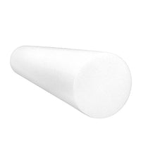 CanDo Foam Roller - White PE foam - 6" x 30" - Round — for Flexibility and Muscle Recovery
