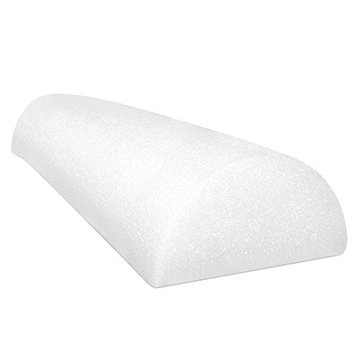 CanDo Foam Roller - White PE foam - 6" x 30" - Half-Round — for Flexibility and Muscle Recovery