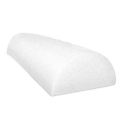 CanDo Foam Roller - White PE foam - 6" x 24" - Half-Round — for Flexibility and Muscle Recovery
