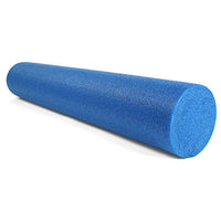 CanDo Foam Roller - Blue PE foam - 6" x 36" - Round — for Flexibility and Muscle Recovery