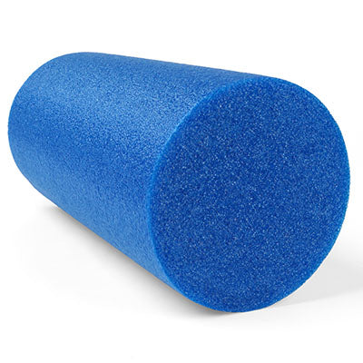 CanDo Foam Roller - Blue PE foam - 6" x 12" - Round — for Flexibility and Muscle Recovery