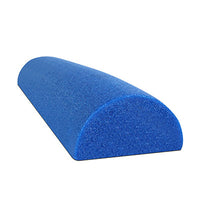 CanDo Foam Roller - Blue PE foam - 6" x 36" - Half-Round — for Flexibility and Muscle Recovery