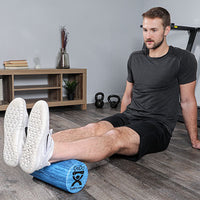 CanDo Foam Roller - Blue EVA Foam - Extra Firm - 6" x 36" - Round — for Flexibility and Muscle Recovery