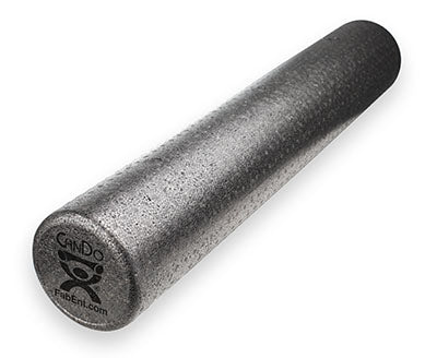 CanDo Foam Roller - Black Composite - Extra Firm - 6" x 36" - Round — for Flexibility and Muscle Recovery