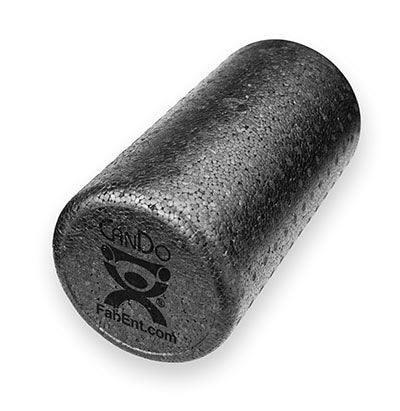 CanDo Foam Roller - Black Composite - Extra Firm - 6" x 12" - Round - Case of 36 — for Flexibility and Muscle Recovery
