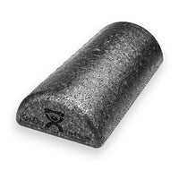 CanDo Foam Roller - Black Composite - Extra Firm - 6" x 12" - Half-Round - Case of 72 — for Flexibility and Muscle Recovery