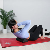 CanDo Foam Roller - Black Composite - Extra Firm - 6" x 18" - Half-Round — for Flexibility and Muscle Recovery