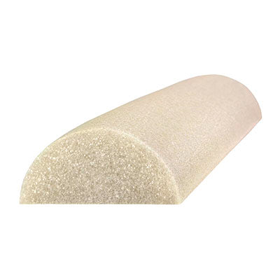 CanDo Foam Roller - Antimicrobial - Beige PE foam - 6" x 36" - Half-Round — for Flexibility and Muscle Recovery
