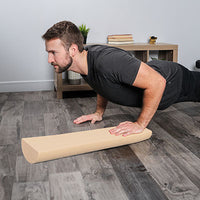 CanDo Foam Roller - Antimicrobial - Beige PE foam - 6" x 36" - Half-Round — for Flexibility and Muscle Recovery