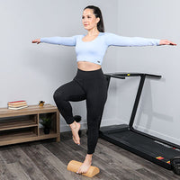 CanDo Foam Roller - Antimicrobial - Beige PE foam - 6" x 36" - Half-Round — for Flexibility and Muscle Recovery