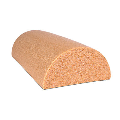 CanDo Foam Roller - Antimicrobial - Beige PE foam - 6" x 12" - Half-Round — for Flexibility and Muscle Recovery