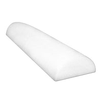 CanDo Foam Roller - Full-Skin - White PE foam - 6" x 12" - Half-Round — for Flexibility and Muscle Recovery