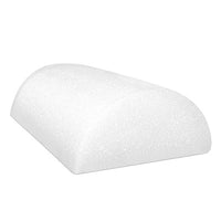 CanDo Foam Roller - Full-Skin - White PE foam - 6" x 12" - Half-Round — for Flexibility and Muscle Recovery