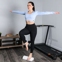 CanDo Foam Roller - Full-Skin - White PE foam - 6" x 12" - Half-Round — for Flexibility and Muscle Recovery