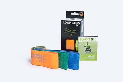 BLACKROLL Loop Band Set, 12", 1 each Light, Medium, and Strong Intensity — for Electrotherapy Pain Management