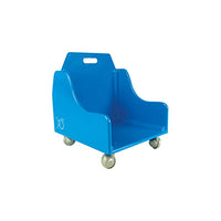 Tumble Forms 2-Piece Mobile Floor Sitter - Wood Base ONLY - blue — for Seating Systems in Clinical and Institutional Care