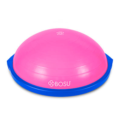 BOSU BYOB Home Balance Trainer, Pink Bladder/Blue Rim — for Balance Training and Fall Prevention