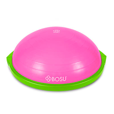 BOSU BYOB Home Balance Trainer, Pink Bladder/Lime Green Rim — for Balance Training and Fall Prevention