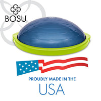 BOSU Sport Balance Trainer, Blue Bladder/Lime Green Rim — for Balance Training and Fall Prevention