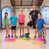 BOSU Sport Balance Trainer, Pink Bladder/Lime Green Rim — for Balance Training and Fall Prevention