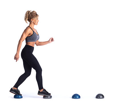 BOSU Balance Pod, Blue/Grey, Pack of 4 — for Balance Training and Fall Prevention