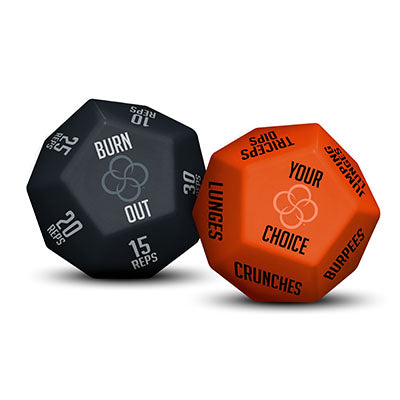 BOSU Exercise Dice, Orange/Black, Pack of 2 — for Fitness Accessories in Clinical and Institutional Care