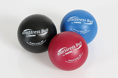 Togu Anti-Stress balls (12 ea) in display unit, assorted colors — for Massage Therapy and Muscle Recovery