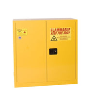Justrite 3010X Flammable Liquid Cabinet 1 Shelf 2 Door Self Close, 30 Gallon