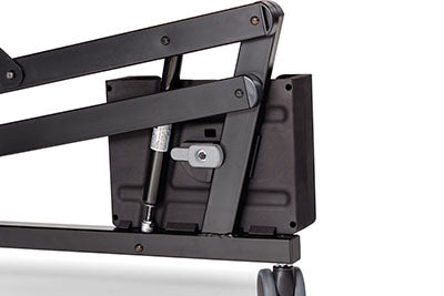 Rifton Adaptive Desk with Casters, Tilt, Black Top with Raised Edge, Elbow Supports, Side Storage Box, Anti-tip Rollers, Device Mount Adapter, and Slide on Ledge — for Pediatric Furniture in Clinical and Institutional Care