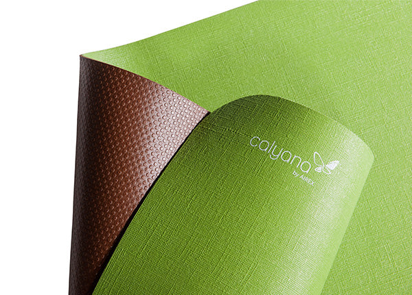 Airex Exercise Mat, Calyana Prime Earth, Double-Sided, 73" x 26" x0 .2", Lime Green/Nut Brown — for Exercise and Therapy Floor Work