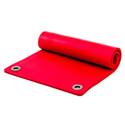 CanDo Sup-R Mat, Mercury with Grommets, 48" x 24" x 0.6", Red, Case of 6 — for Exercise and Therapy Floor Work